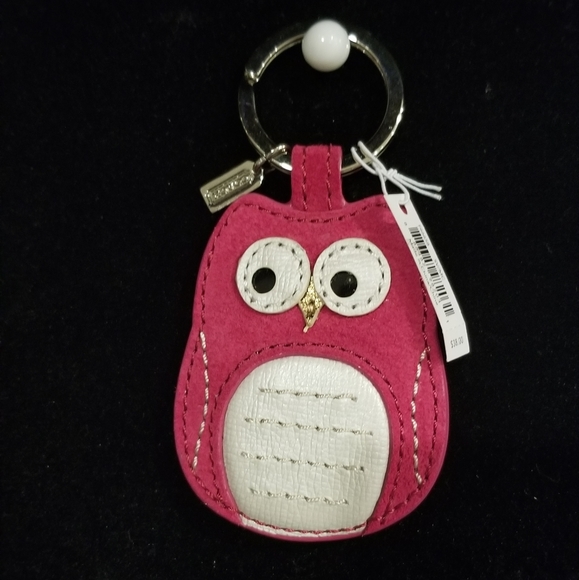 Coach Leather Owl Keychain/Fob - Picture 2 of 5